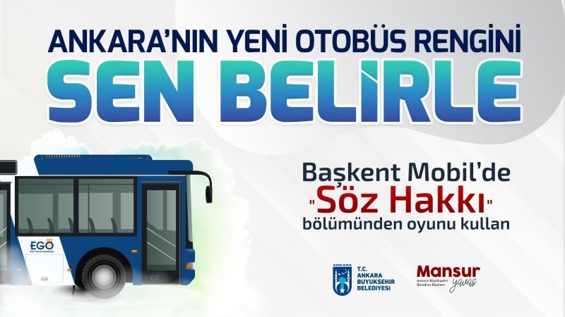 Yeni otobüslerin rengi ve tasarımı için “söz hakkı” Ankaralı’da
