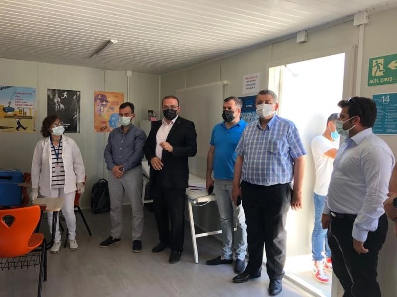 TOGG şantiyesinde aşılama mesaisi
