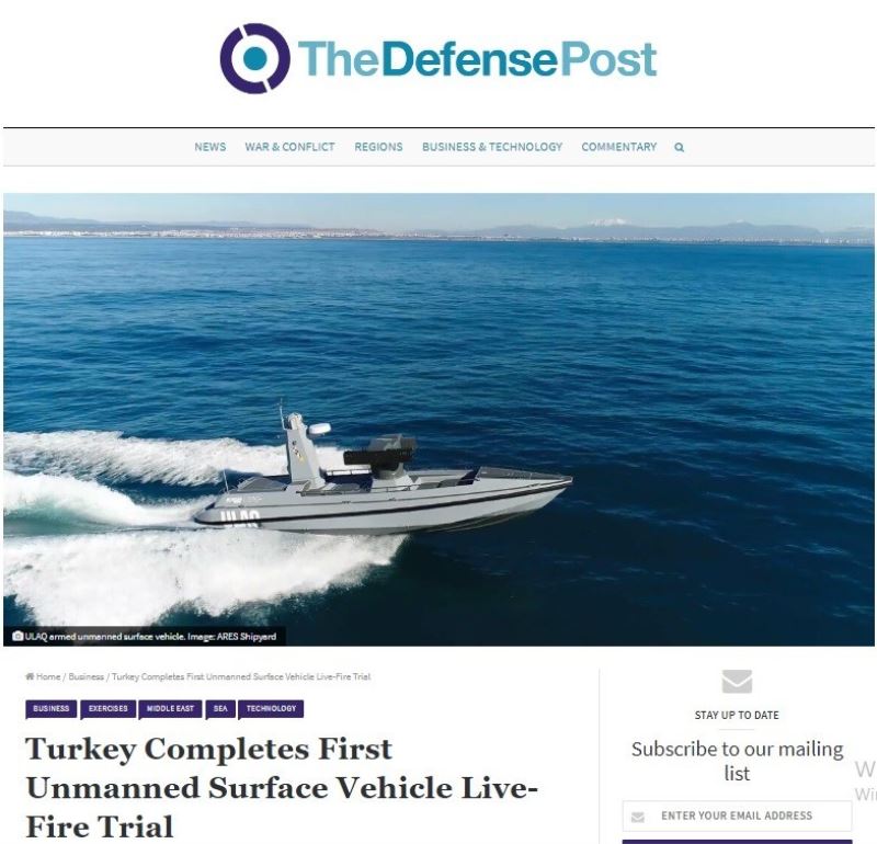 Türkiye’nin ilk muharip insansız deniz aracı ABD basınında

