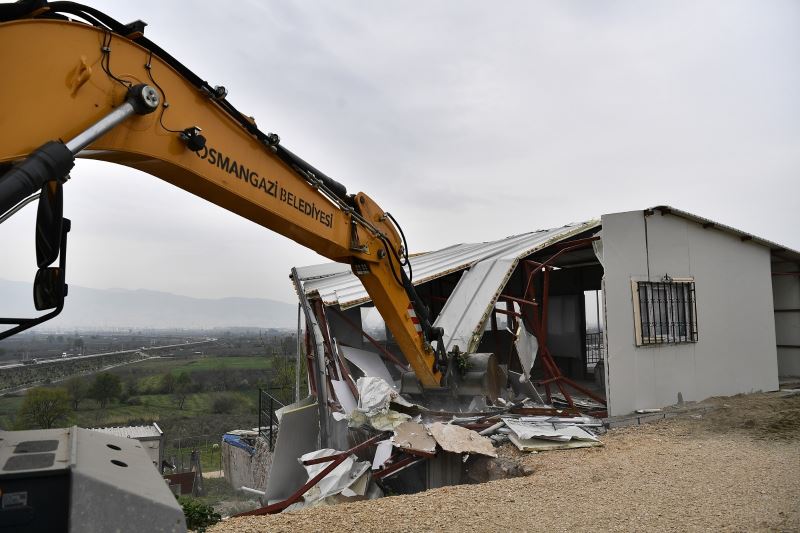 Tarım arazisi kaçak yapılardan temizlendi
