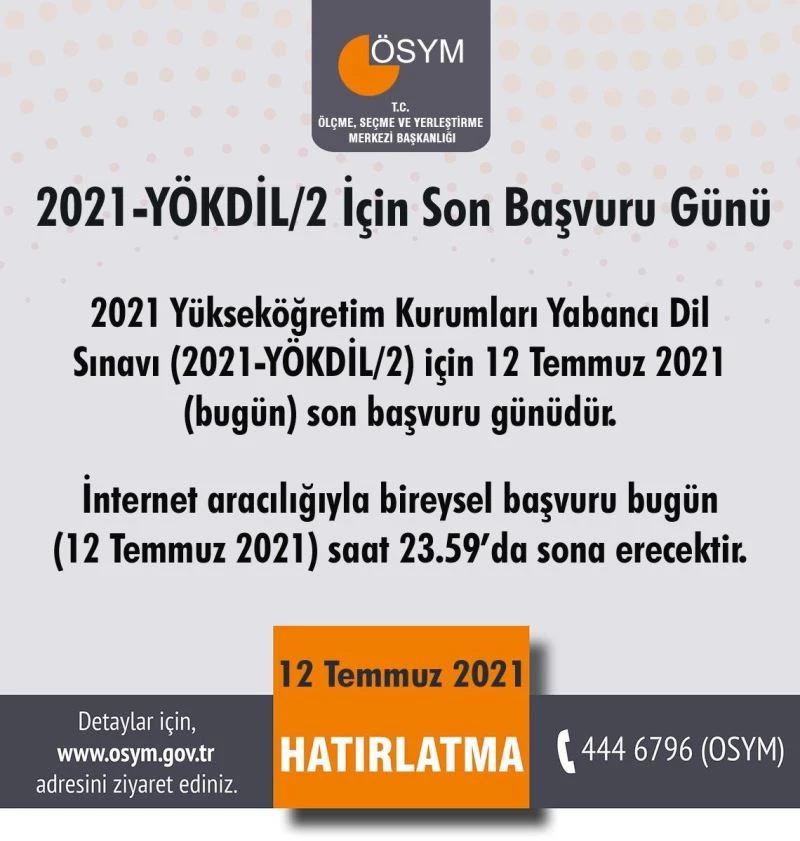 ÖSYM: 