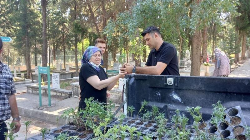 Büyükşehir serasında yetişen çiçekler, Manisalılarla buluştu
