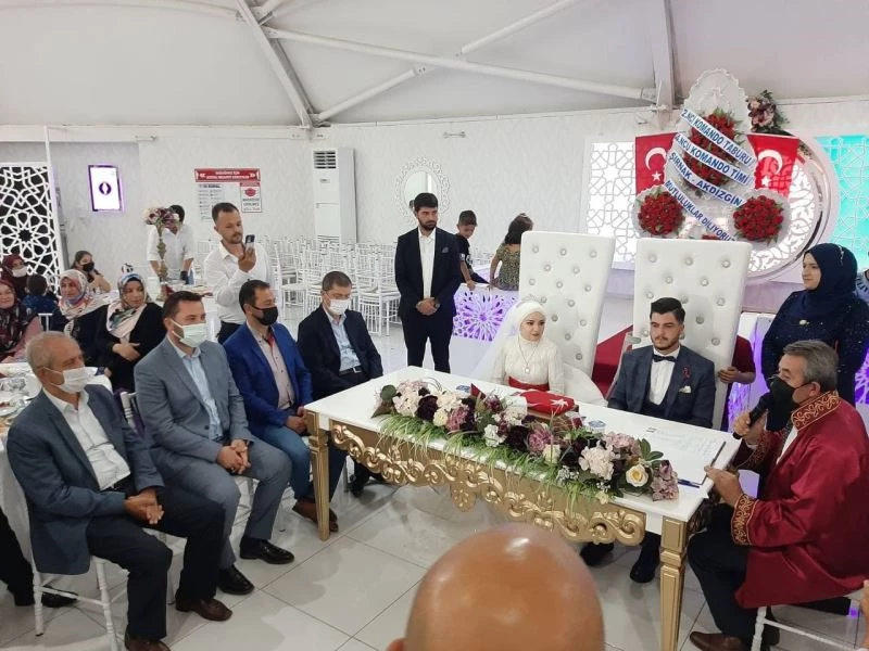 Afrin’de iki bacağını kaybeden gazi dünyaevine girdi
