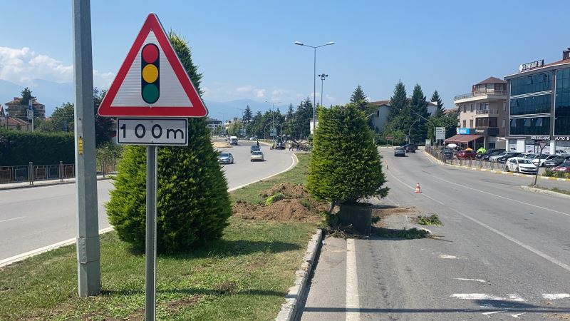 Kervan Kavşağında çalışmalar başlatıldı
