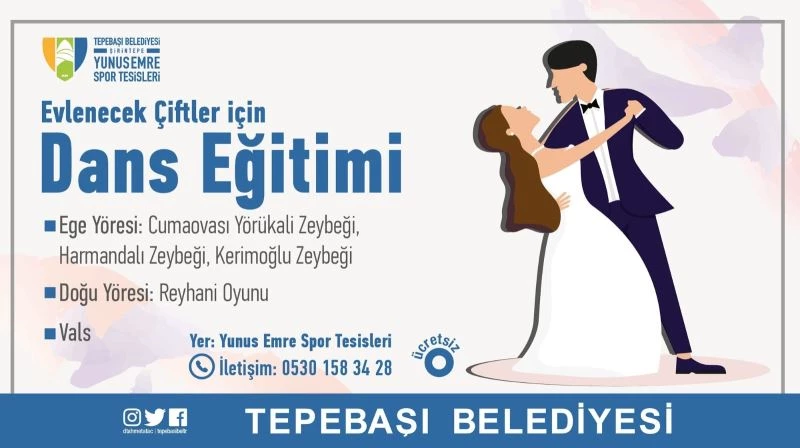 Evlenecek çiftler için dans eğitimi
