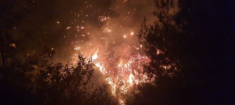 Karacalar köyündeki yangın kısmen kontrol altına alındı
