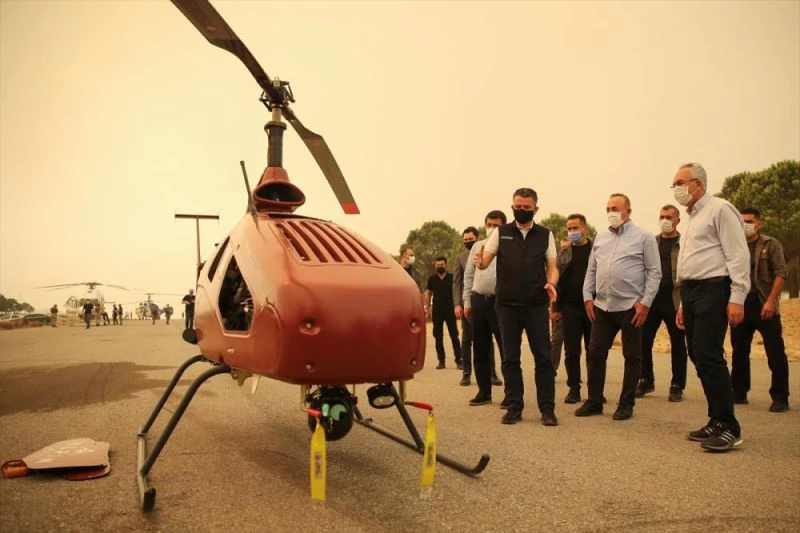 İnsansız helikopter, Manavgat yangınlarıyla mücadelede kullanıldı