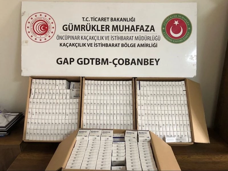 Çobanbey Gümrük Kapısında kırmızı reçeteli ilaç yakalandı
