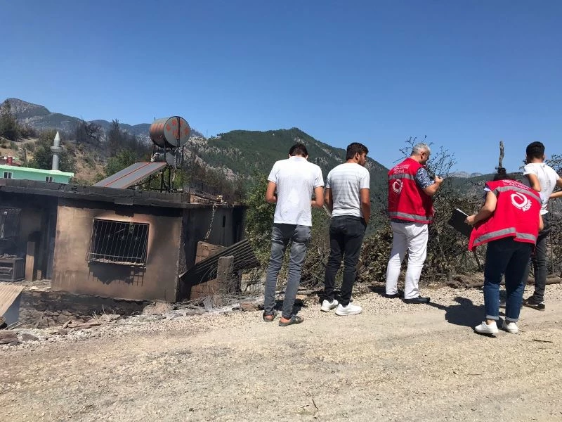 Yangında zarar görenlere psiko-sosyal ve ekonomik destek
