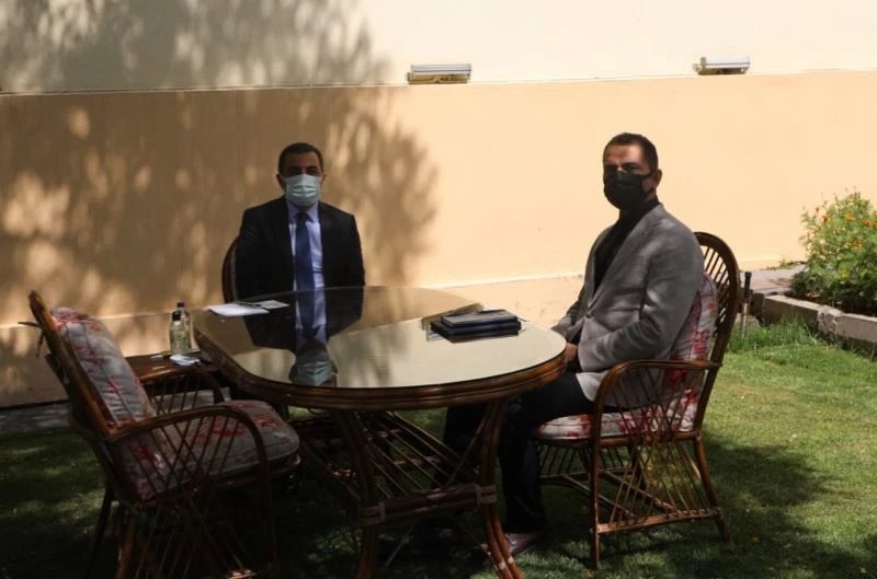 Vali Öksüz, Çiğdem’i makamında kabul etti
