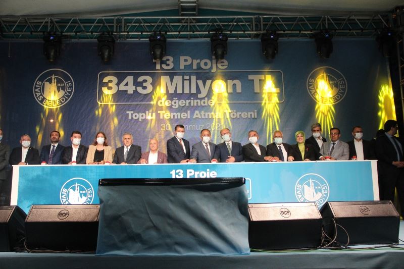 Sivas’ta 343 milyon TL’lik 13 projenin temeli atıldı
