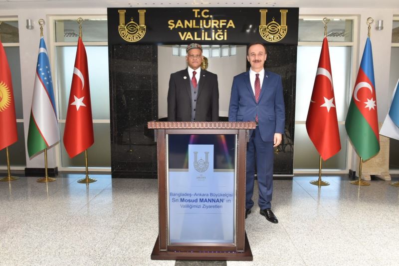 Bangladeş’in Ankara Büyükelçisi Mannan Şanlıurfa Valiliği’ni ziyaret etti
