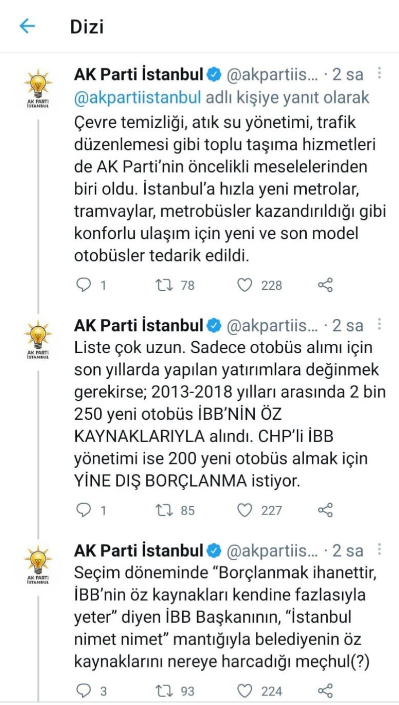 Kabaktepe: “AK Parti 2 bin 250 otobüsü İBB’nin öz kaynaklarıyla aldı, CHP 200 otobüs için yine borçlanma istiyor”
