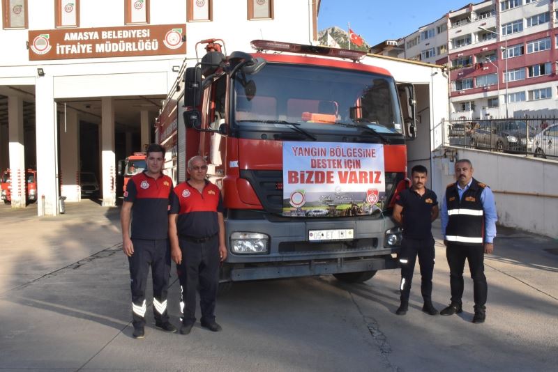 Amasya Belediyesi’nden Manavgat’a itfaiye aracı desteği
