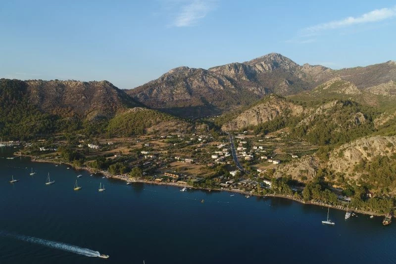 Yangının acı tablosu Marmaris’te havadan görüntülendi

