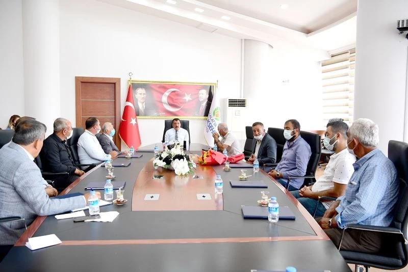 Muhtarlarından Başkan Gürkan’a teşekkür ziyareti
