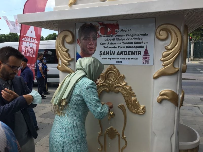 Beyoğlu’nda Şahin Akdemir için hayrat çeşmesi
