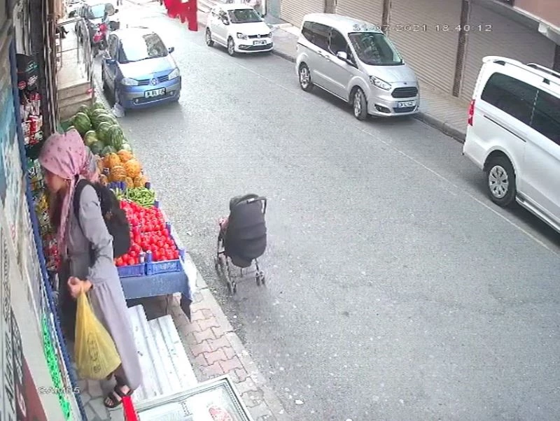 (Özel) Küçükçekmece’de yürekleri ağızlara getiren olay kamerada
