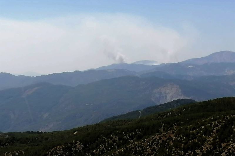 Köyceğiz’deki yangının dumanları Çameli’de gözüküyor
