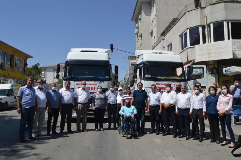 Adıyaman’ın Besni ilçesinden Kastamonu’ya 2 tır yardım
