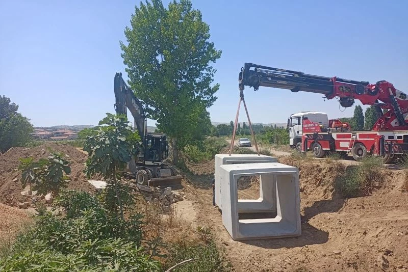 Gökçeören’de dere geçişleri artık daha güvenli
