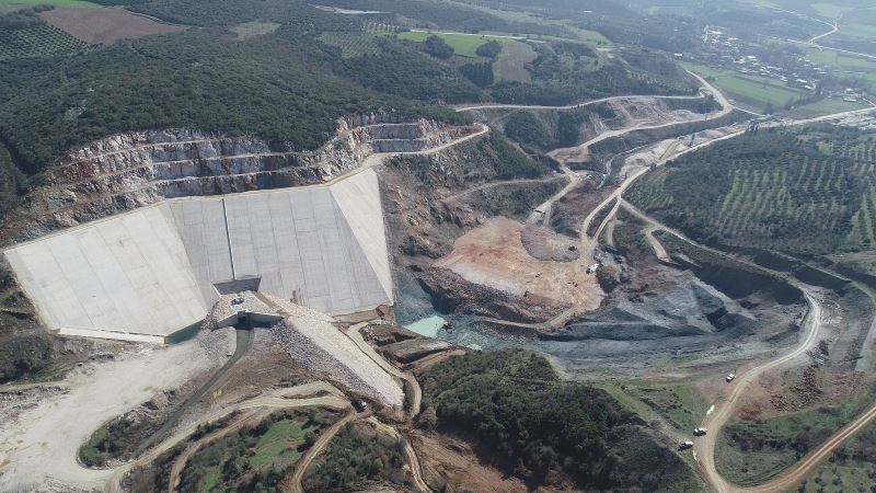 Bursa Karacabey Yeşildere Barajı’nda çalışmalar aralıksız devam ediyor
