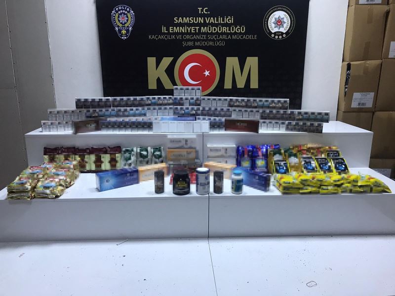 Samsun’da yabancı uyruklu şahıs kaçak ürünlerle yakalandı
