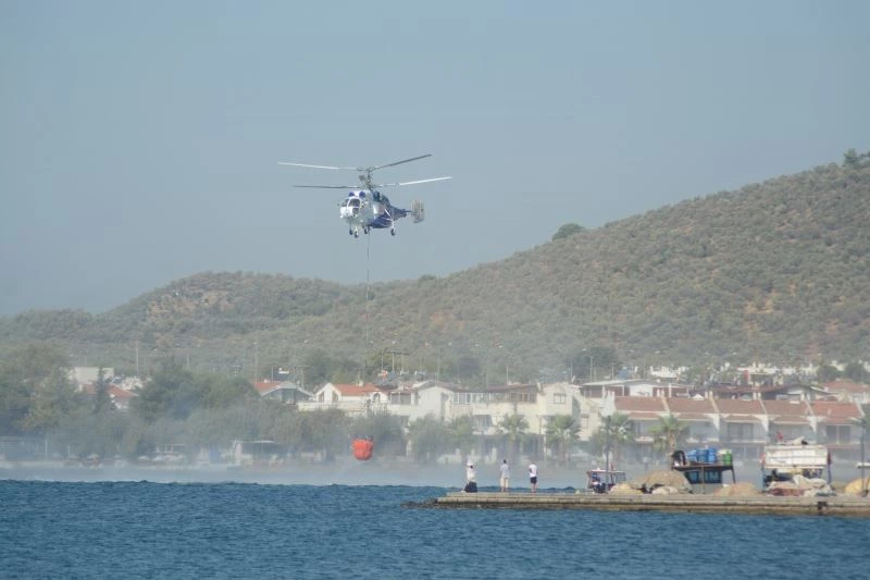 Kazdağları yangını söndürmek için deniz sortisi yapıyorlar
