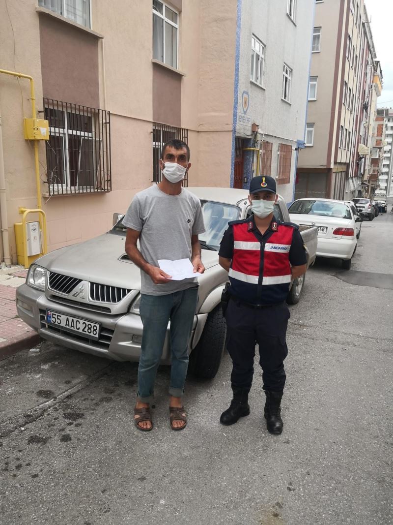 Alaçam’da çalınan pikap Samsun’da bulundu
