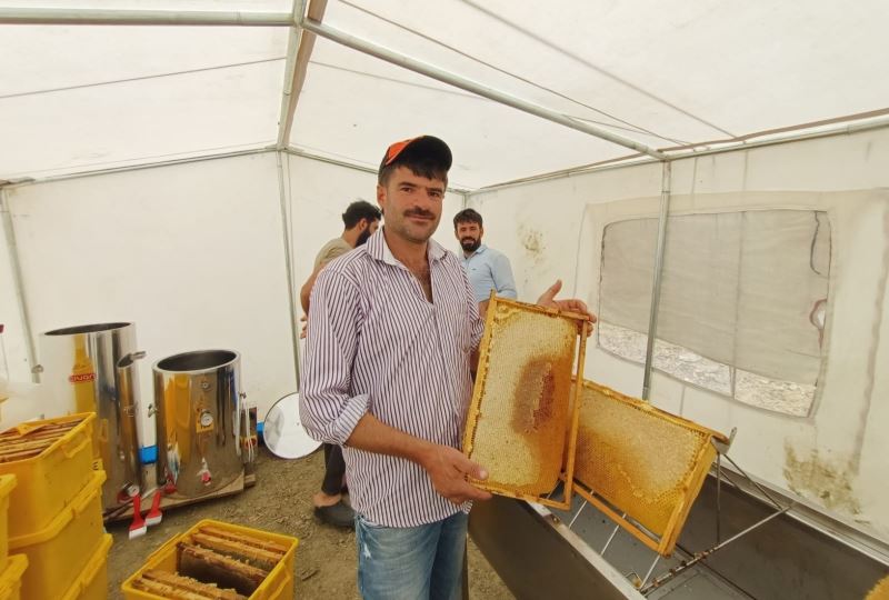 Adıyaman’da ‘geven’ balı sağımı başladı
