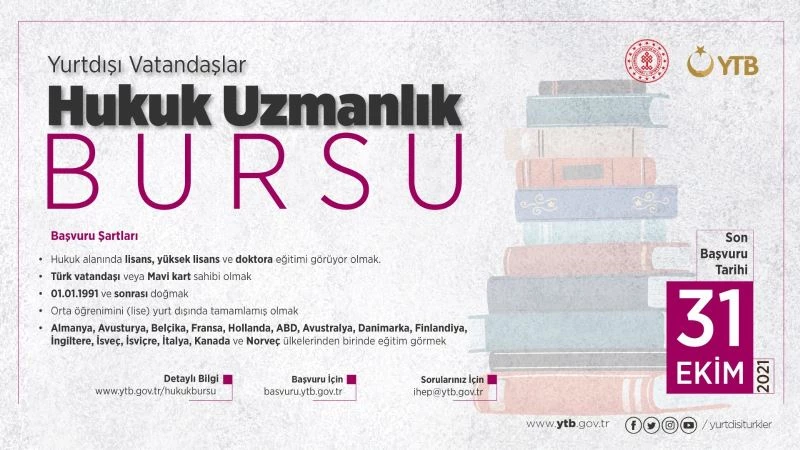 YTB’den yurt dışındaki genç hukukçulara burs
