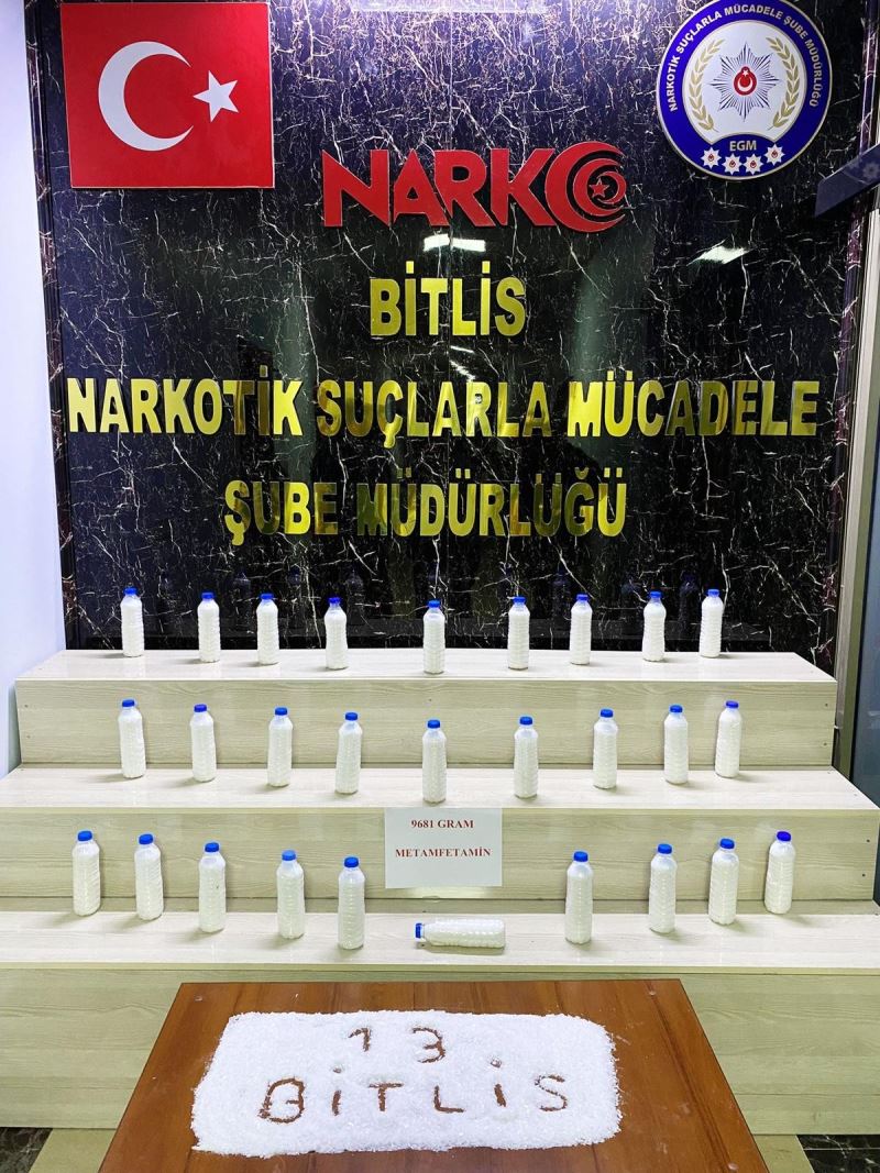 Bitlis’te 9 kilo 681 gram Metanfetamin ele geçirildi
