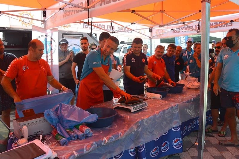 Erdek’te Zıpkınla balık avlama şampiyonası yapıldı
