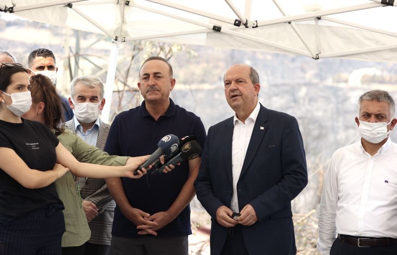 Bakan Çavuşoğlu: “Yangınla mücadelede en büyük engelimiz rüzgar”
