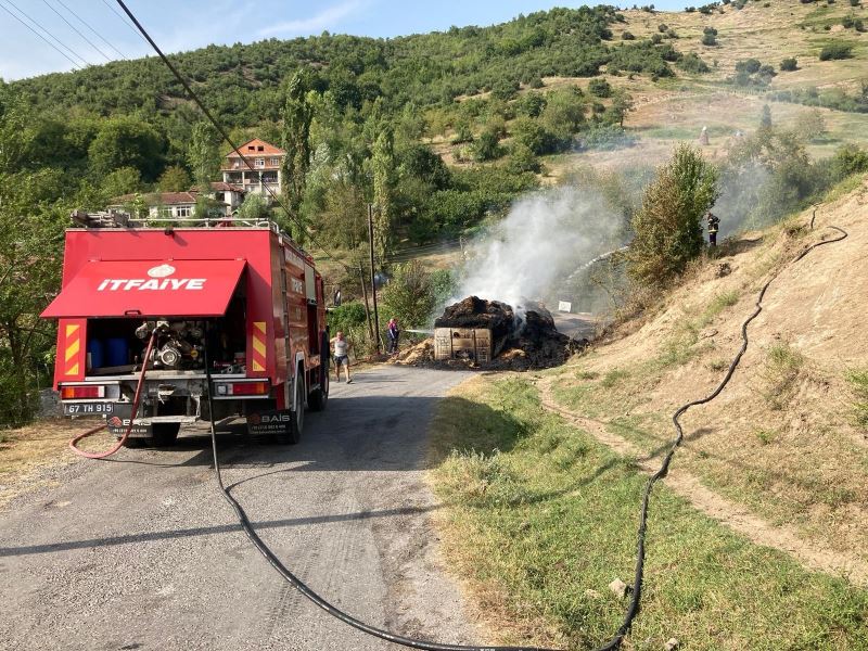 Dorsedeki alevleri görünce kamyonu köyün dışına sürdü, faciayı önledi
