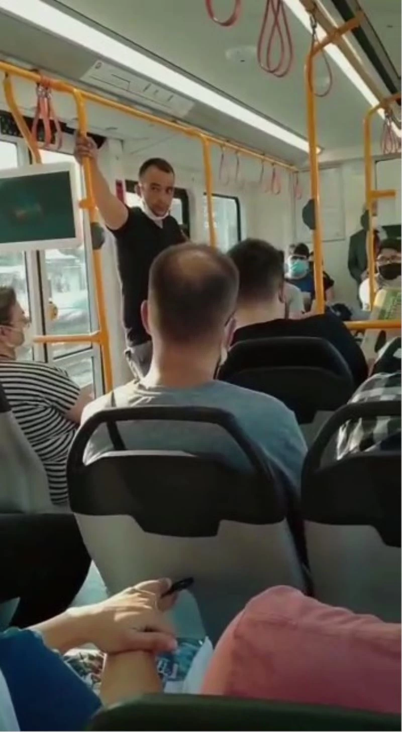 Metroya maskesiz bindi, 