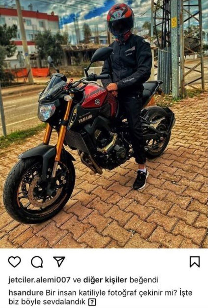 “Bir insan katiliyle fotoğraf çekinir mi?” diye fotoğraf çektirdiği motosiklet sonu oldu
