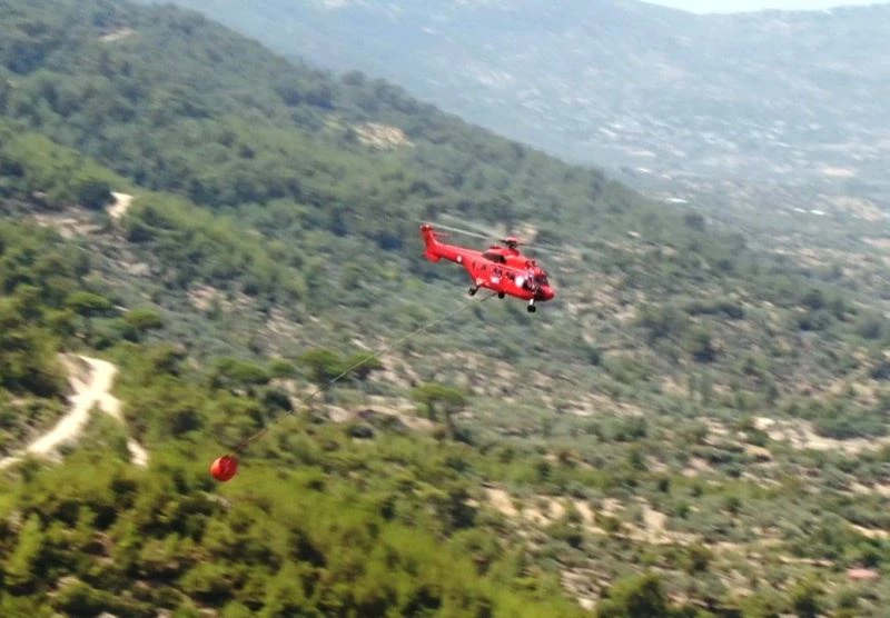 Helikopterlerin sortileri drone ile görüntülendi
