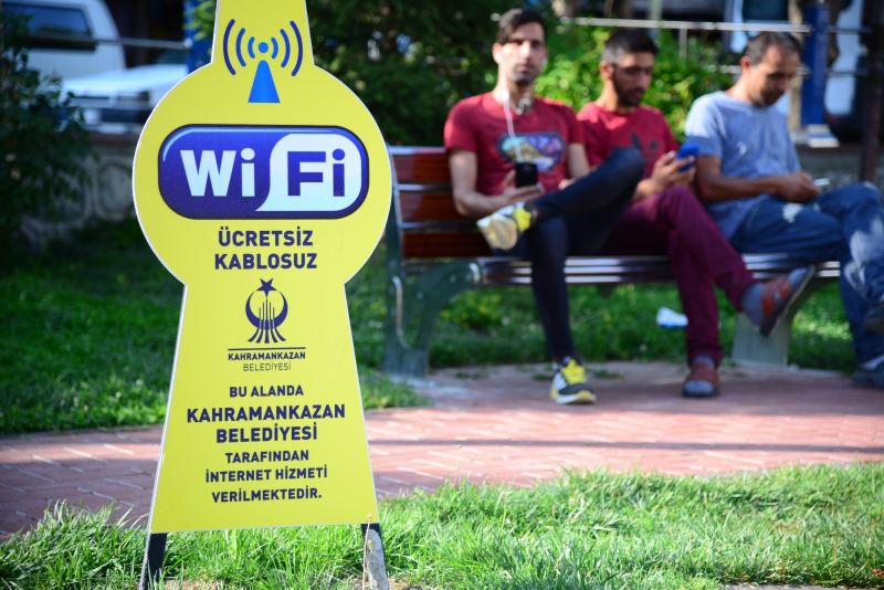 Kahramankazan parklarında ücretsiz internet
