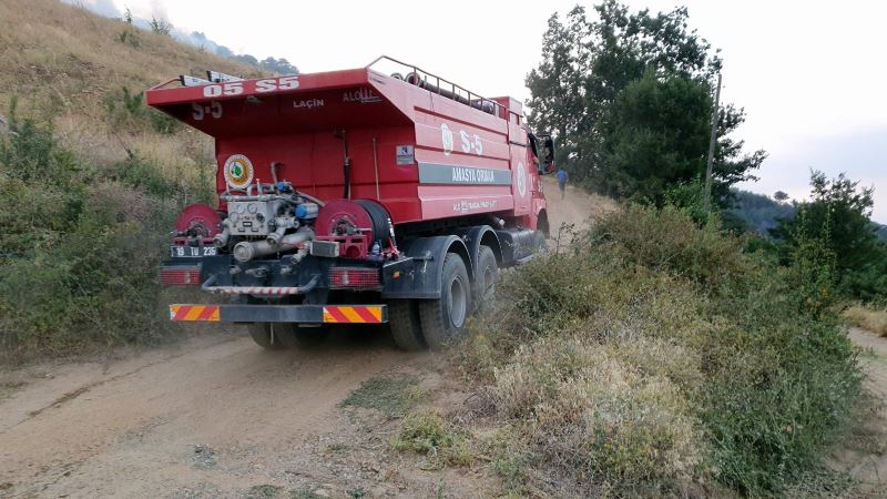 Karacasu’daki yangında ekiplerin çalışması sürüyor
