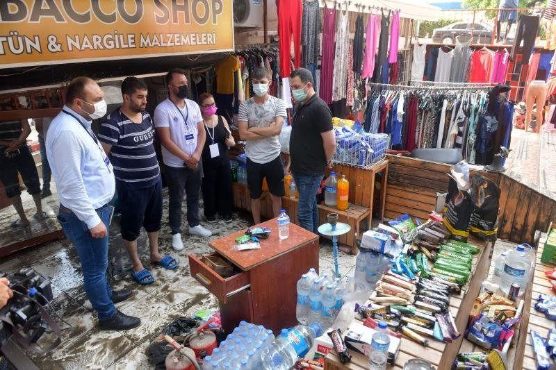 Yenişehir’de şiddetli sağanak yağışın verdiği hasar tespit ediliyor
