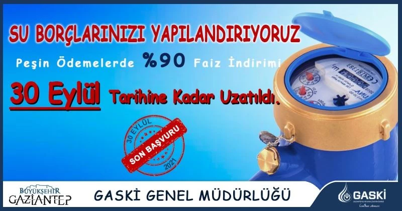 GASKİ yapılandırma süresinde uzatmaya gitti
