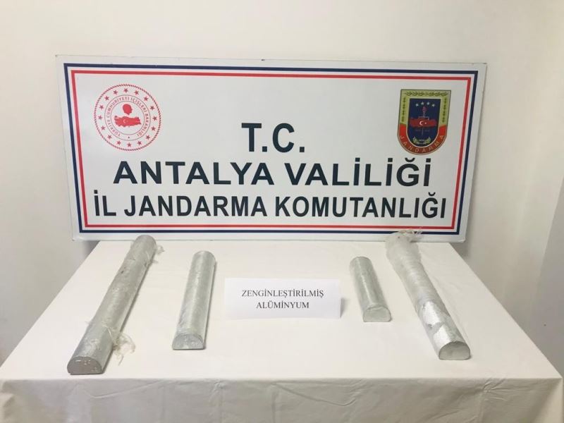 Antalya’da jandarmadan zenginleştirilmiş saf alüminyum operasyonu
