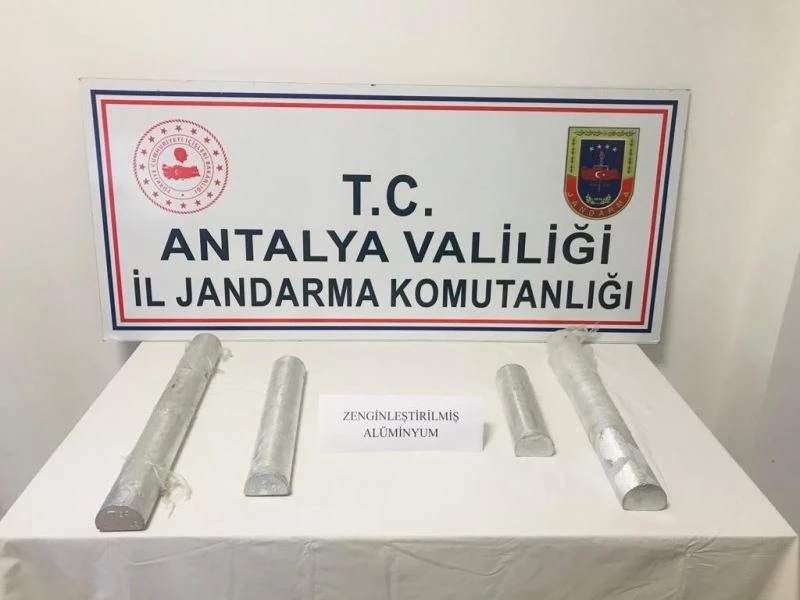 Antalya’da jandarmadan zenginleştirilmiş saf alüminyum operasyonu
