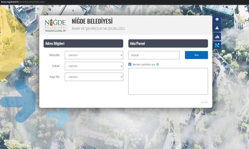Niğde Belediyesi’nin vatandaşa sunduğu E-imar uygulamasına yoğun ilgi
