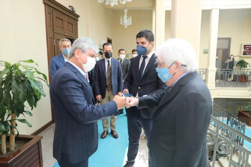 BM Acil Yardım Koordinatörü Martin Griffiths, Hatay Valisi Doğan