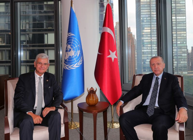 Cumhurbaşkanı Erdoğan, BM 75. Genel Kurulu Başkanı Bozkır’ı kabul etti
