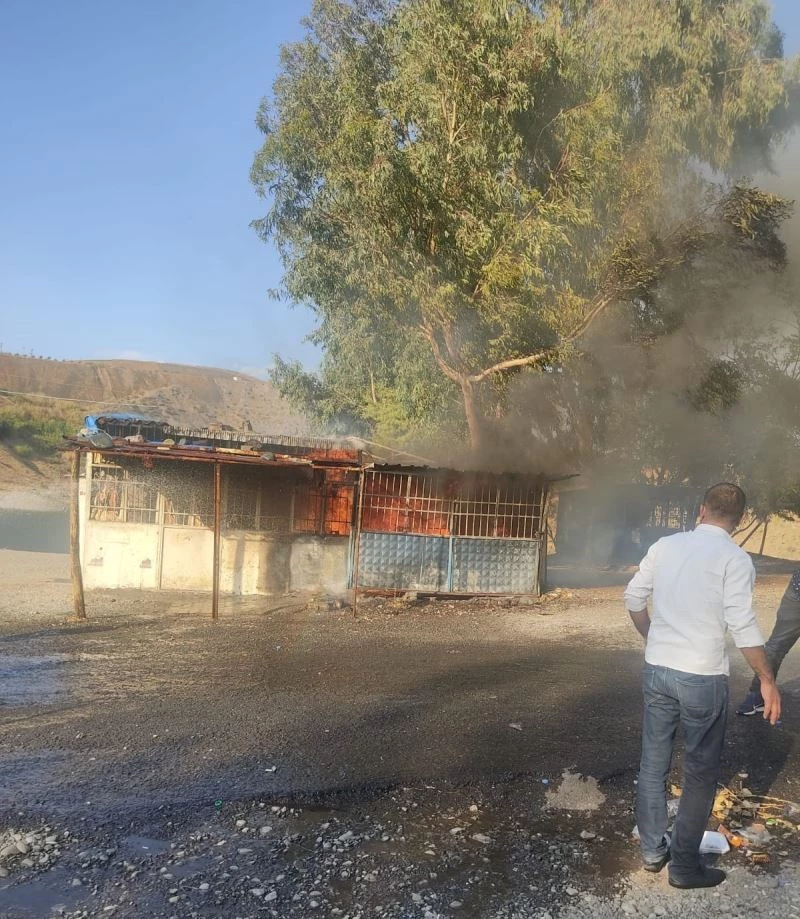 İskelede yangın çıktı, vatandaşlar seferber oldu
