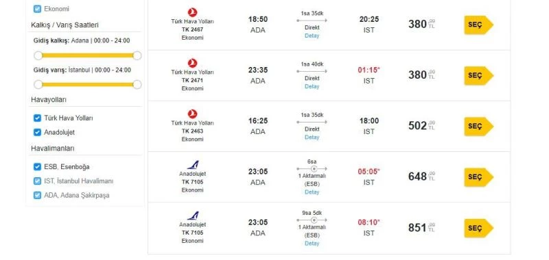 THY ve Anadolujet biletleri el yakıyor
