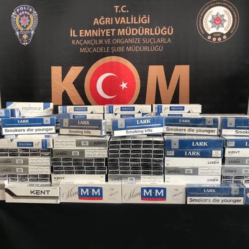 Ağrı’da 2 bin 500 karton kaçak sigara ele geçirildi
